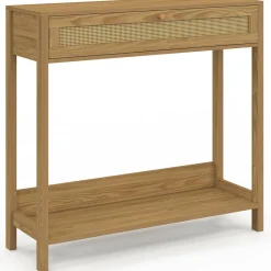 Console 1 tiroir effet naturel cannage*IDMarket Discount