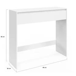 Console bois blanc 1 tiroir design moderne*IDMarket Sale