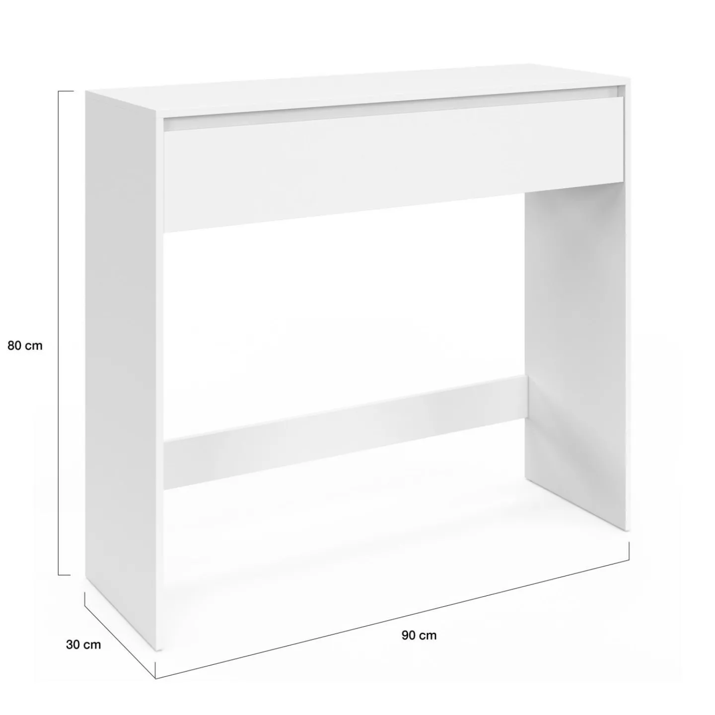 Console bois blanc 1 tiroir design moderne*IDMarket Sale