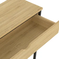 Console bois et métal 1 tiroir 2 étagères design industriel*IDMarket Hot