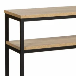 Console bois et métal double plateau 100 cm*IDMarket