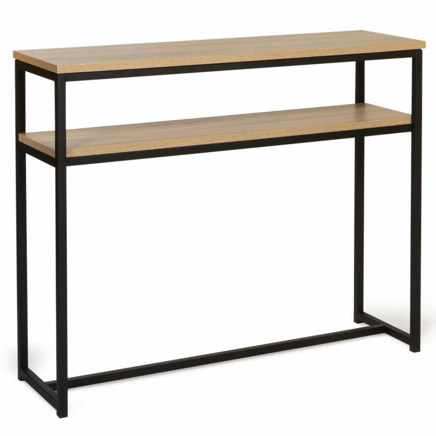 Console bois et métal double plateau 100 cm*IDMarket