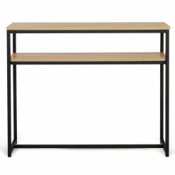 Console bois et métal double plateau 100 cm*IDMarket