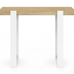 Console d'entrée bois et blanc style industriel*IDMarket Best