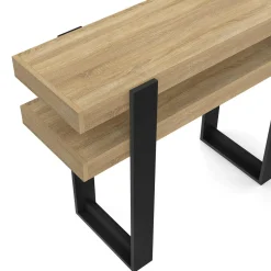 Console double bois et noir*IDMarket Outlet