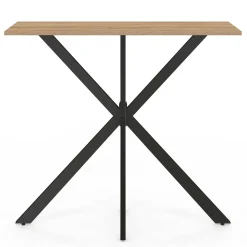 Console en bois avec pied araignée métalique noir*IDMarket Discount