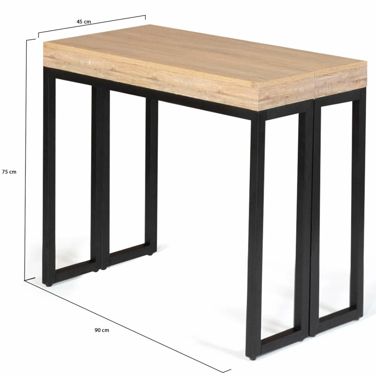 Console extensible industrielle 140 cm*IDMarket Discount