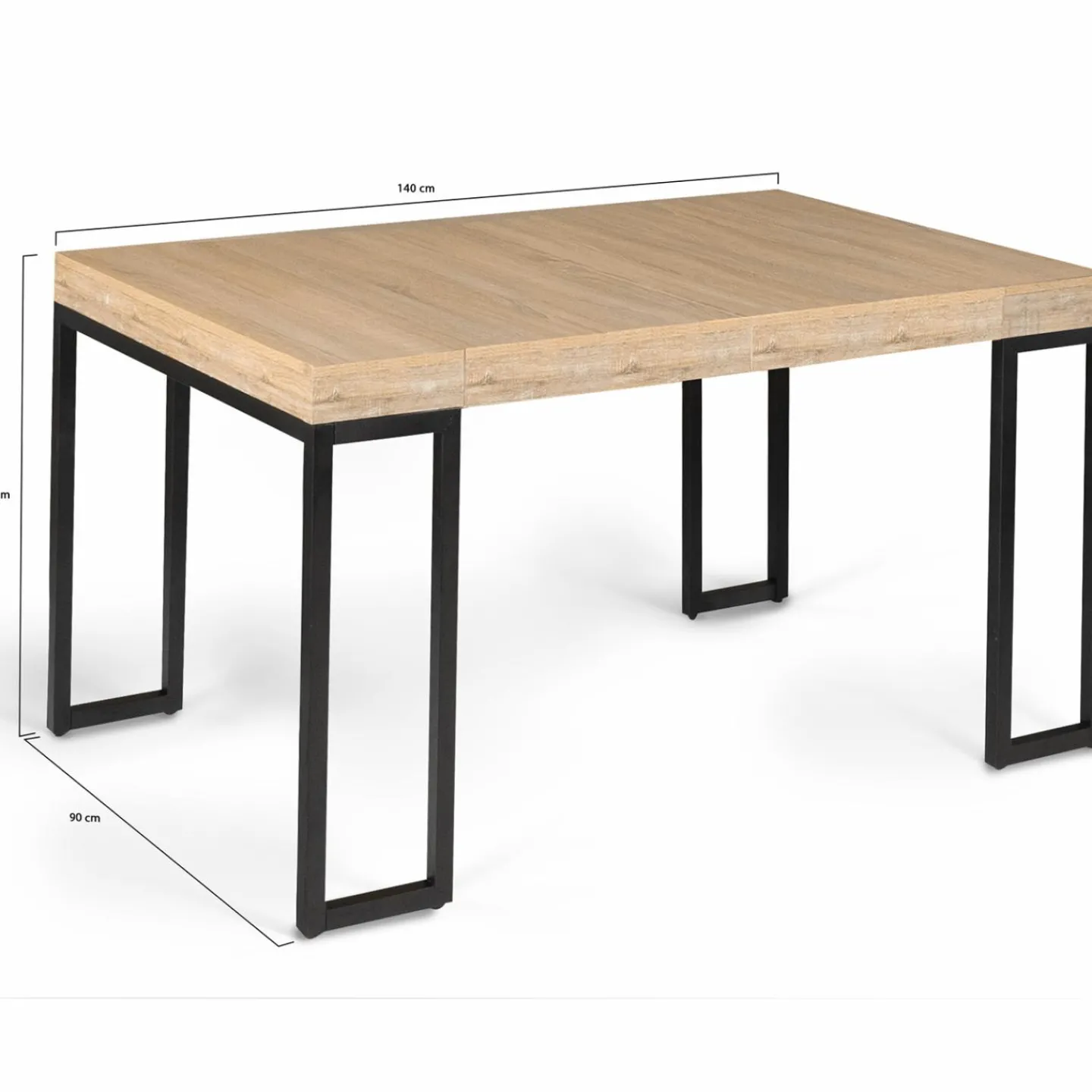 Console extensible industrielle 140 cm*IDMarket Discount