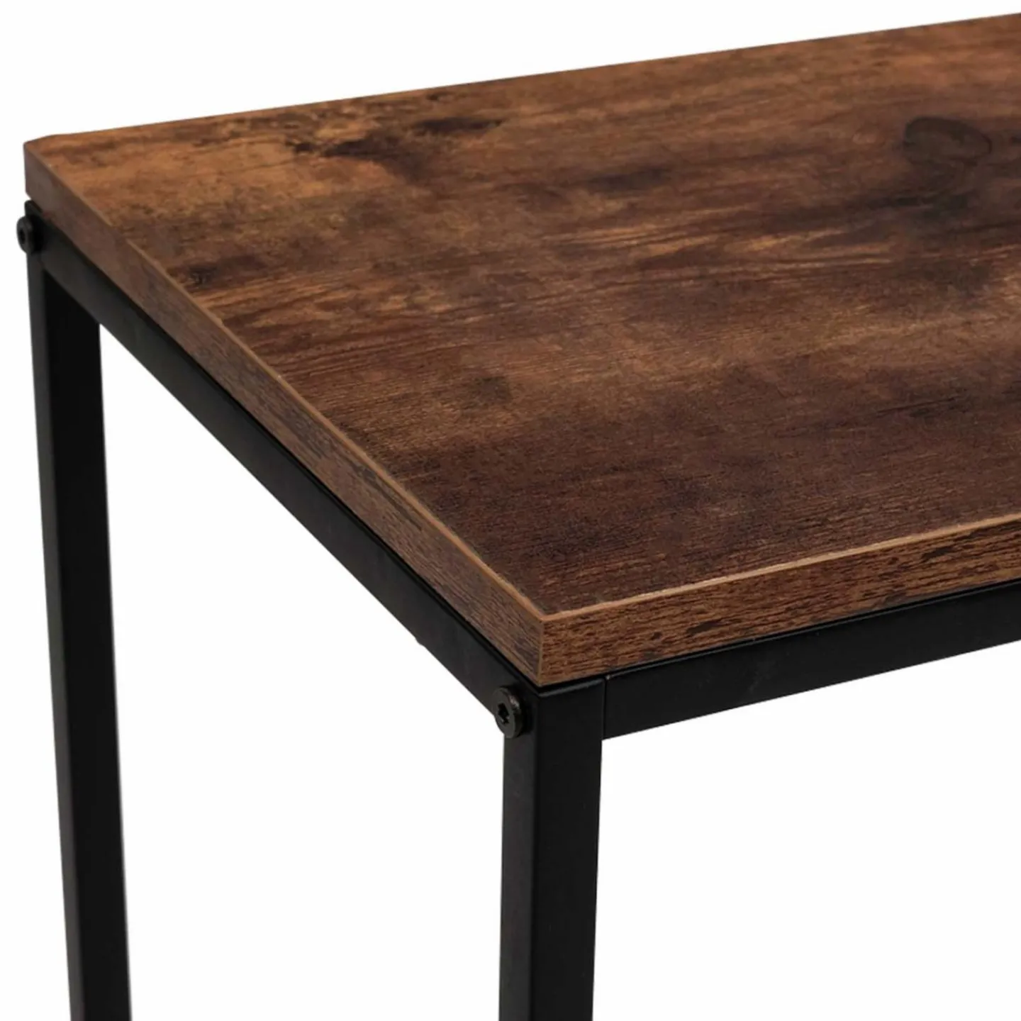Console industrielle bois effet vieilli et métal noir*IDMarket Clearance