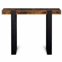 Console noire et bois effet vieilli*IDMarket Hot