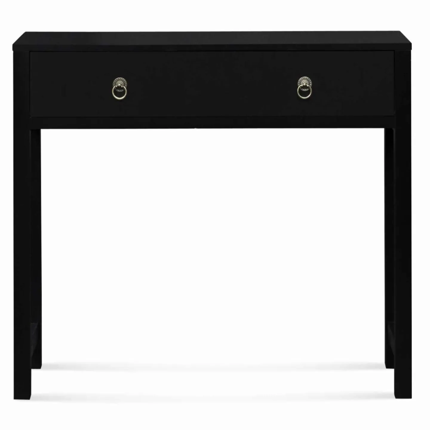 Console noire style asiatique 1 tiroir*IDMarket Discount