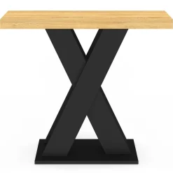 Console plateau bois et pied X noir*IDMarket Sale
