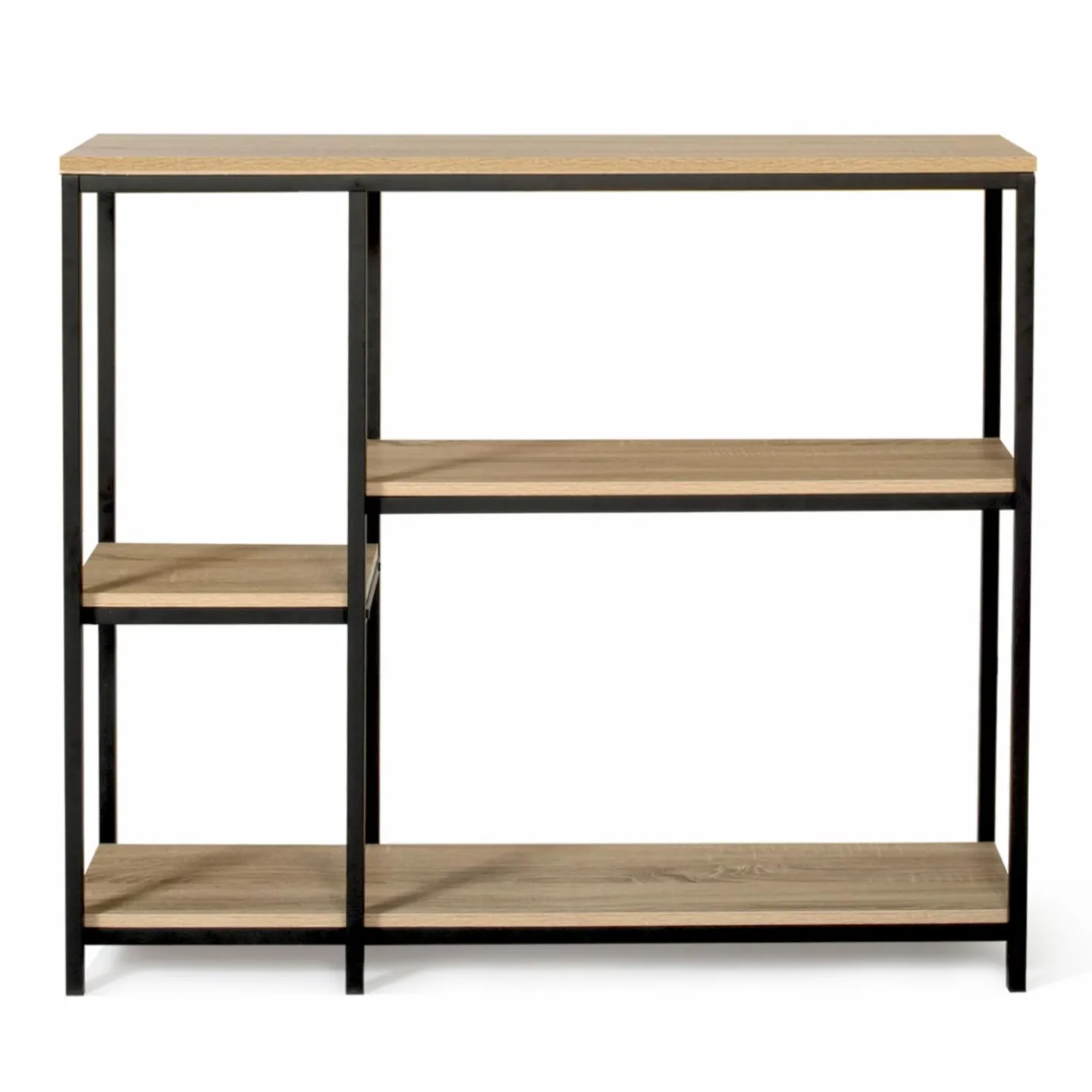 Console étagère bibliothèque style industriel bois et métal*IDMarket New