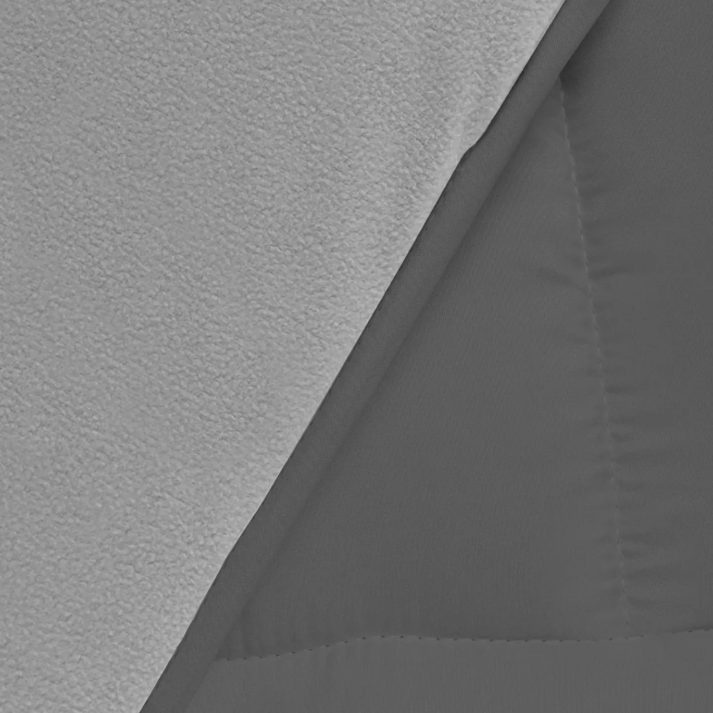 Couette polaire biface 140x200 cm gris clair et foncé*IDMarket Sale