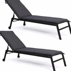 Coussins transat gris 190 cm*IDMarket Clearance