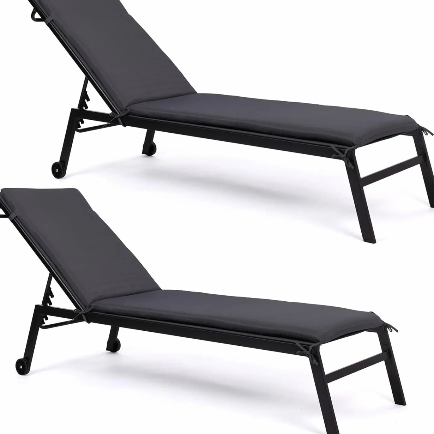 Coussins transat gris 190 cm*IDMarket Clearance