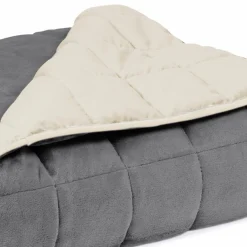 Couverture lestée 7kg 150x200 cm gris et crème*IDMarket Clearance