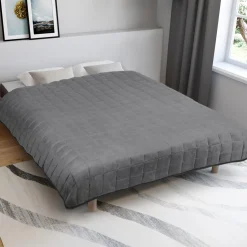 Couverture lestée 7kg 150x200 cm gris clair et gris foncé*IDMarket Outlet