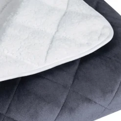 Couverture lestée 150x200 cm biface polaire gris et blanc 7 kg*IDMarket