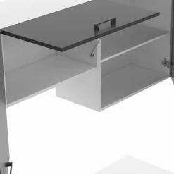 Cuisine complète 240 cm avec plan de travail blanc et gris*IDMarket Best