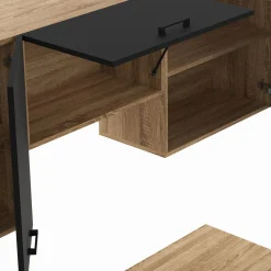 Cuisine complète 240 cm avec plan de travail bois et noir*IDMarket Hot