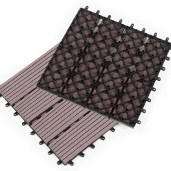 Dalles composite clipsables 30x30 cm pour terrasse*IDMarket Clearance