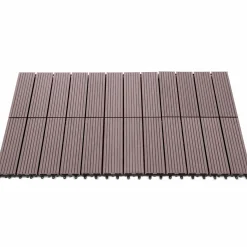 Dalles composite clipsables 30x30 cm pour terrasse*IDMarket Clearance