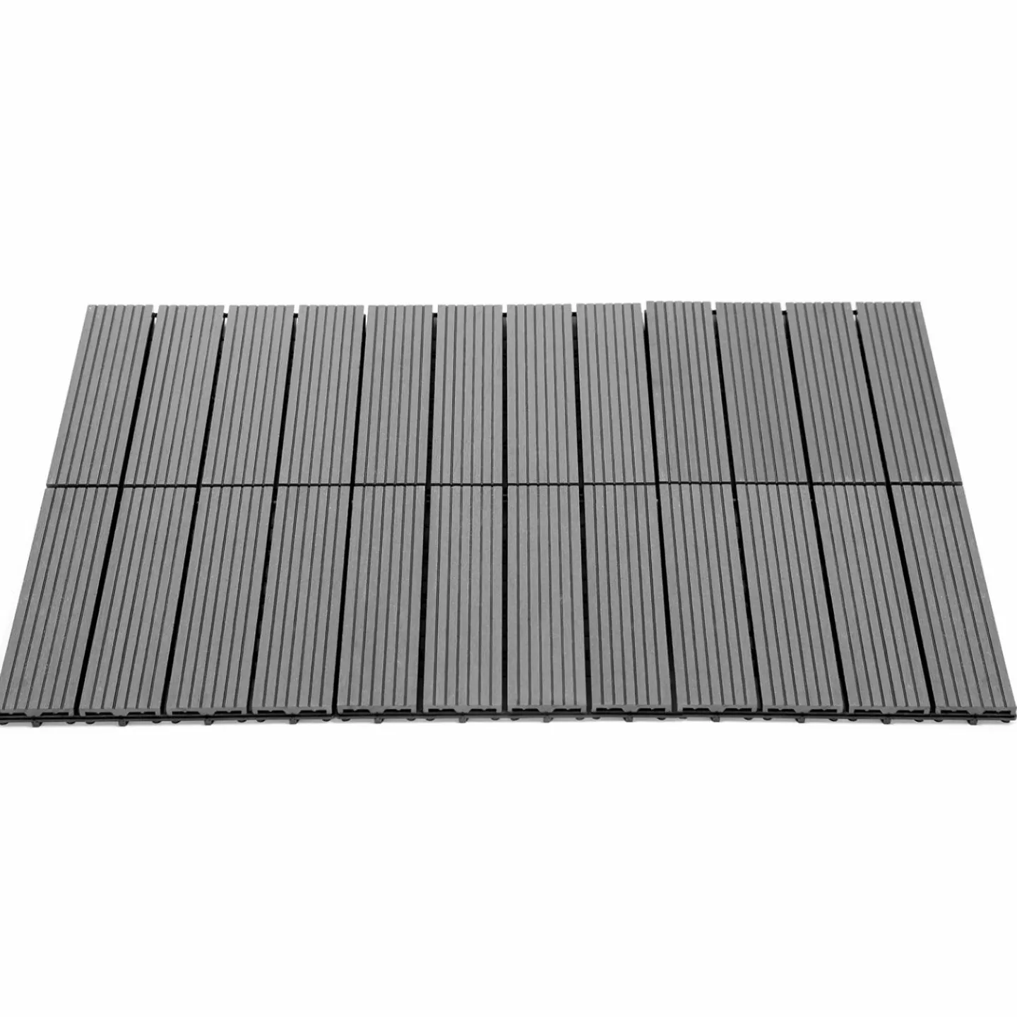 Dalles composite clipsables 30x30 CM en bois gris*IDMarket Online