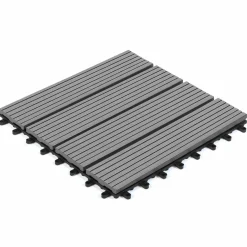 Dalles composite clipsables 30x30 CM en bois gris*IDMarket Online