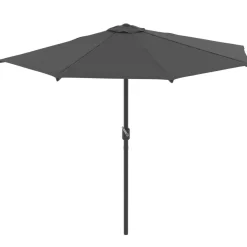 Demi parasol de balcon plage CORTE gris 2,7x1,35 M avec housse*IDMarket Online