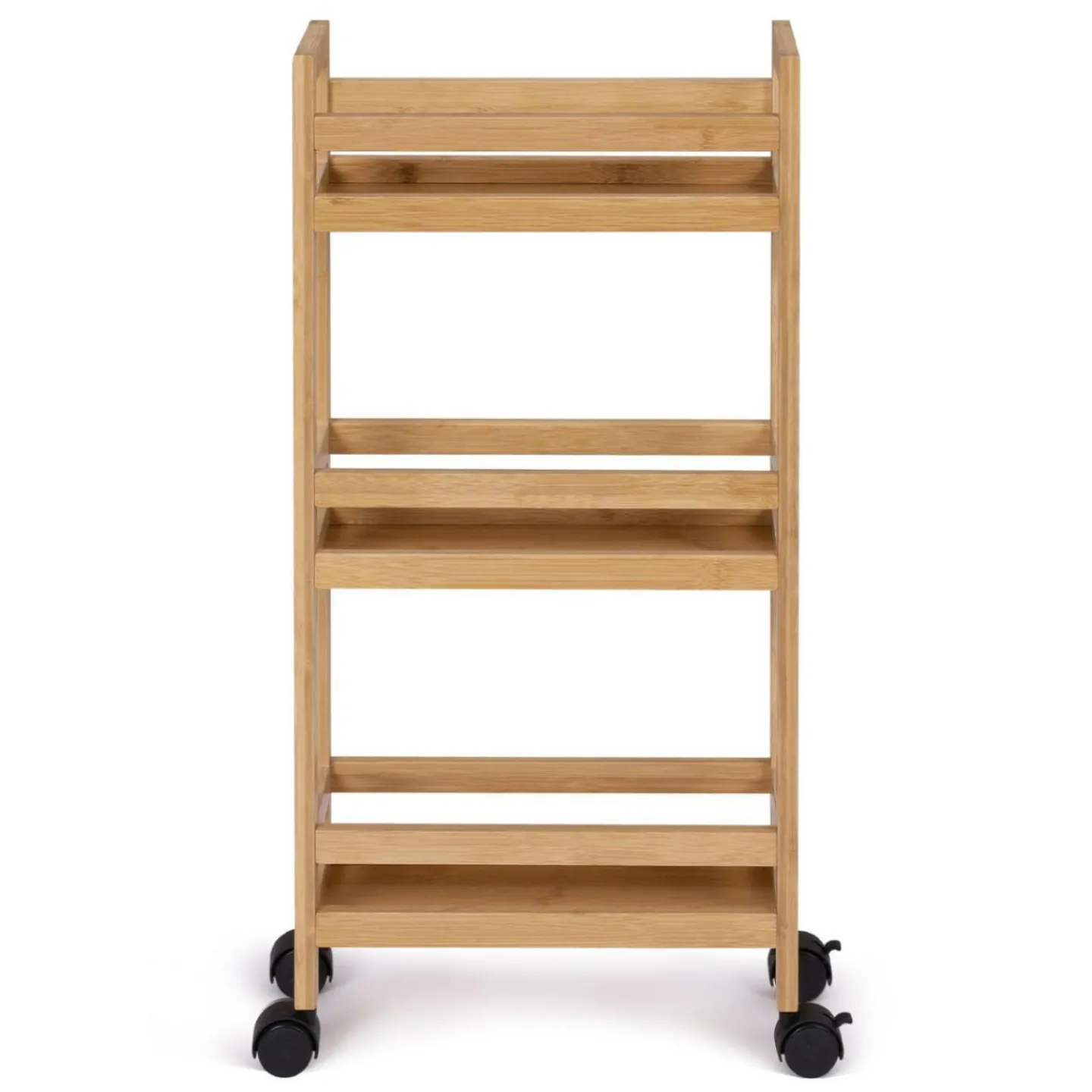 Desserte bambou sur roulettes 3 niveaux*IDMarket New