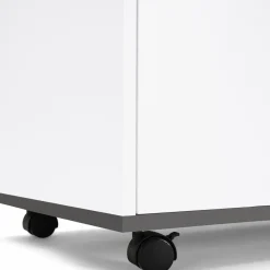 Desserte de cuisine bois blanc et plateaux gris*IDMarket