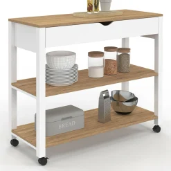 Desserte de cuisine XXL plan de travail 110 cm et tiroir*IDMarket Clearance