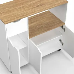 Desserte micro-onde xxl bois blanc*IDMarket Online