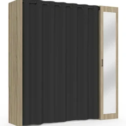 Dressing extensible avec double penderie et rideau noir*IDMarket Best