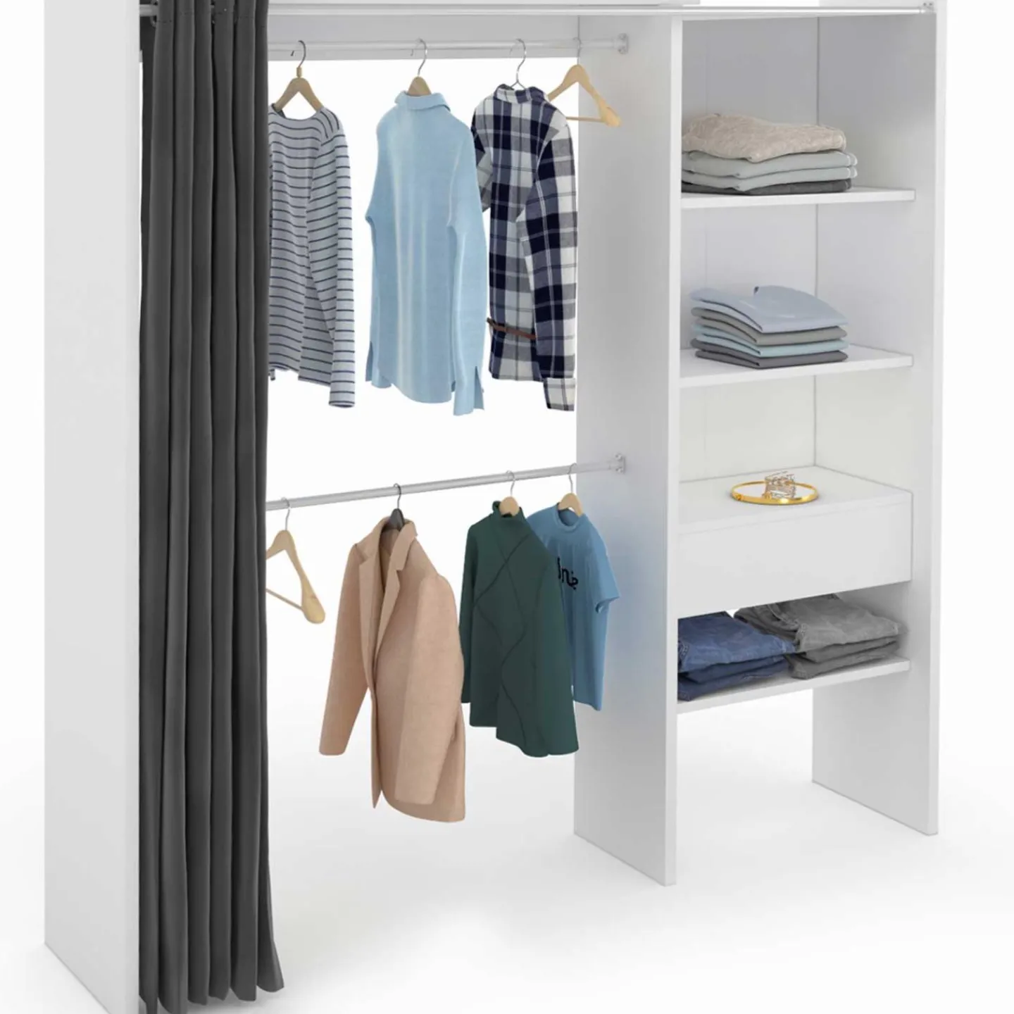 Dressing extensible blanc et gris*IDMarket Best