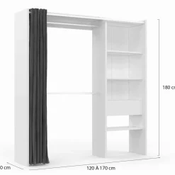 Dressing extensible blanc et gris*IDMarket Best