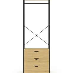 Dressing penderie 3 tiroirs L.60 cm design industriel*IDMarket