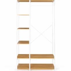 Dressing penderie avec étagère style industriel blanc 90 cm*IDMarket Hot