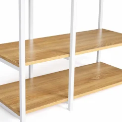 Dressing penderie avec étagère style industriel blanc 90 cm*IDMarket Hot