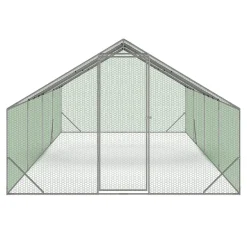 Enclos à poules 24 m2 parc grillagé 8x3m*IDMarket Discount