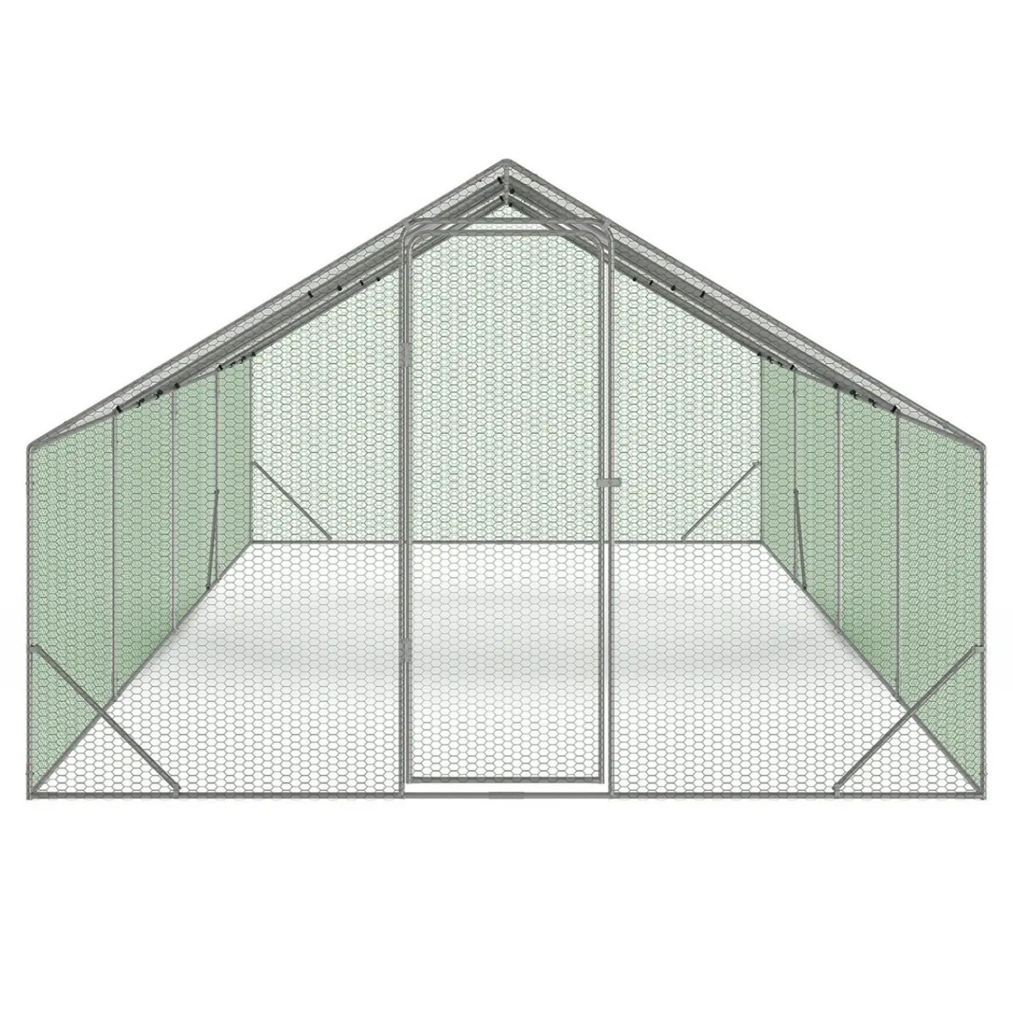 Enclos à poules 24 m2 parc grillagé 8x3m*IDMarket Discount