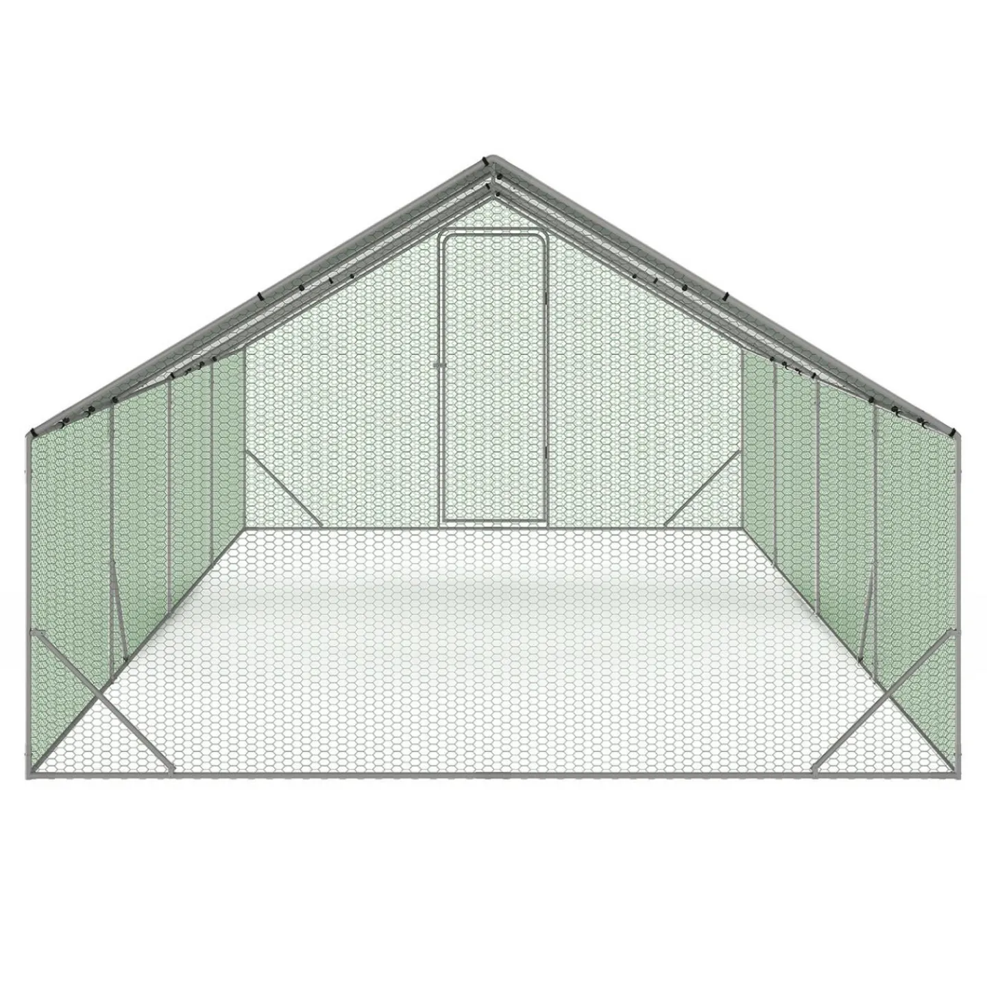 Enclos à poules 24 m2 parc grillagé 8x3m*IDMarket Discount