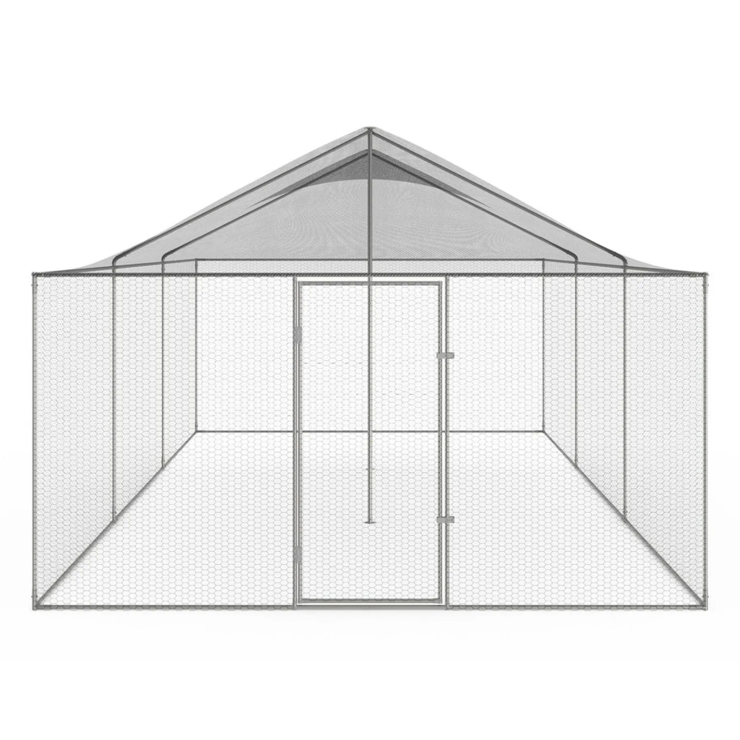 Enclos poulailler en acier galvanisé 18 m² 6x3 m volière extérieure XXL*IDMarket Clearance