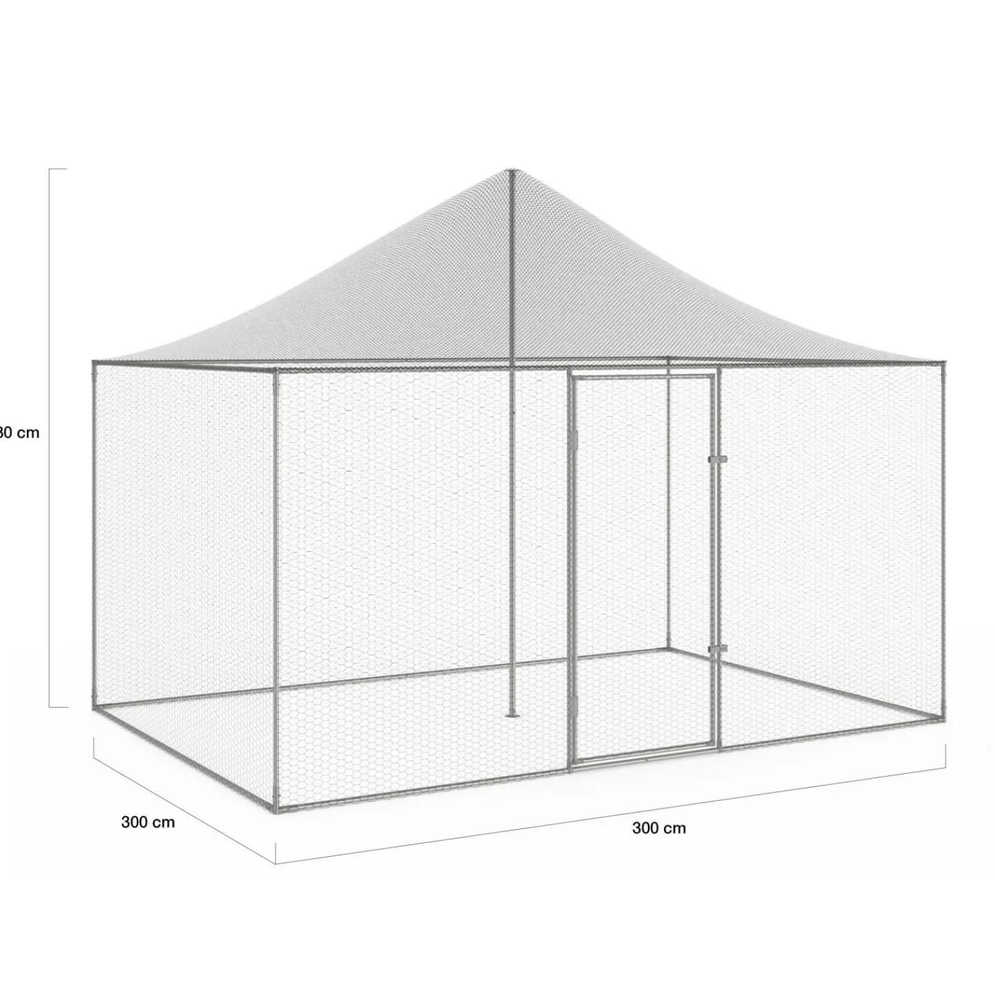 Enclos poulailler en acier galvanisé 6 m² 3x2 m volière extérieure*IDMarket Best