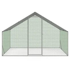 Enclos poules 6 m2 parc grillagé 3x2m acier galvanisé*IDMarket Hot