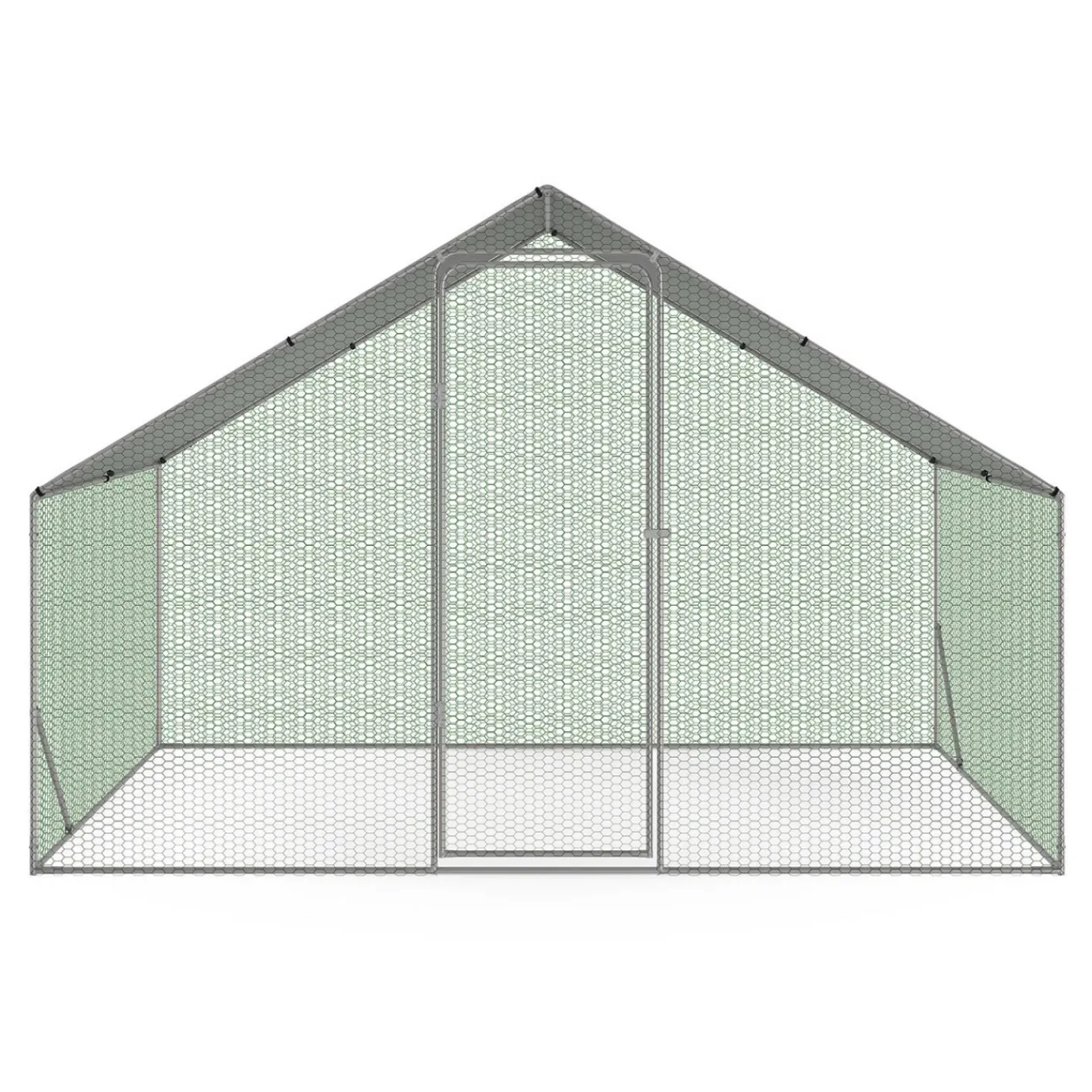 Enclos poules 6 m2 parc grillagé 3x2m acier galvanisé*IDMarket Hot