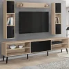 Ensemble meuble télé avec étagères murales et placards*IDMarket Best