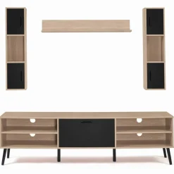 Ensemble meuble télé avec étagères murales et placards*IDMarket Best