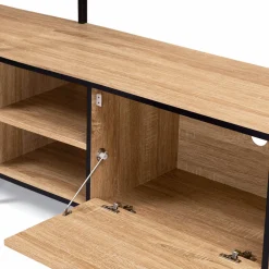 Ensemble meuble TV industriel avec étagères*IDMarket Discount